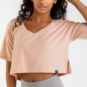 Gymshark baby pink crop top